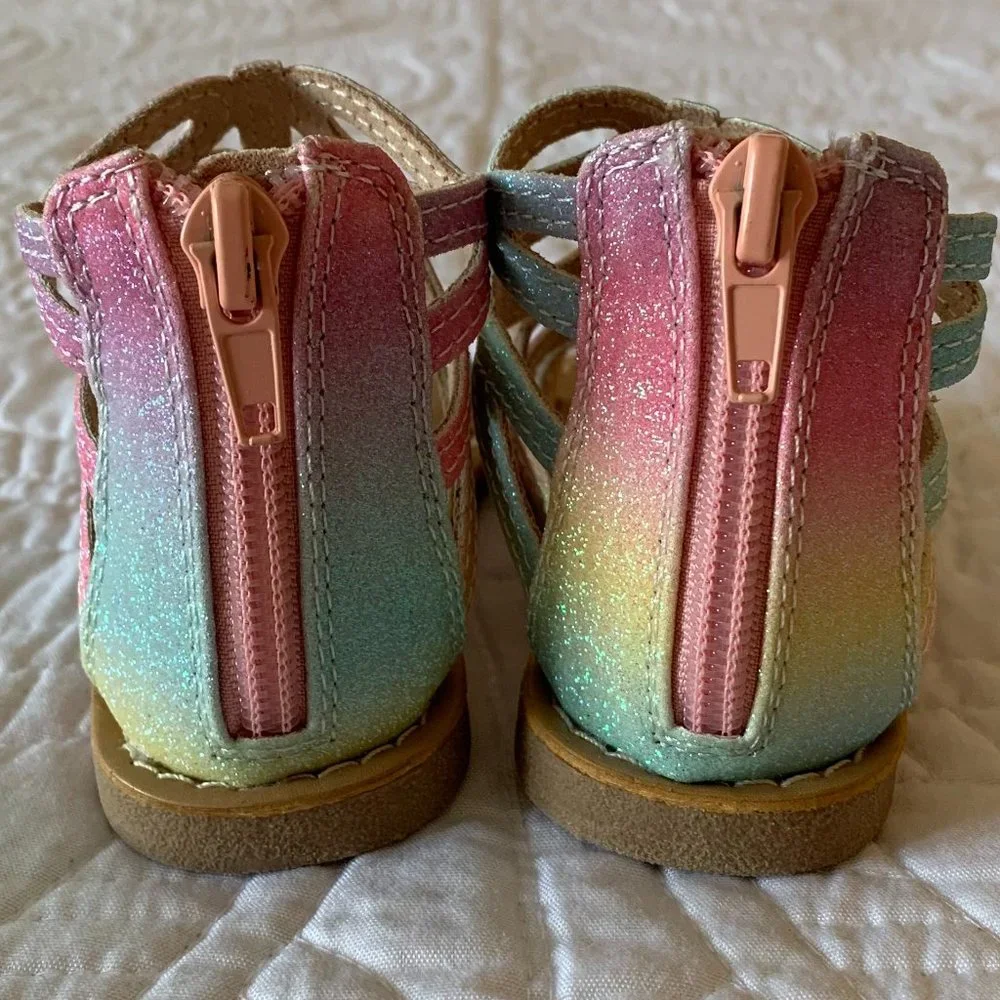 🎉❤️HP❤️🎉 CYNTHIA ROWLEY Little Girl's Sandals, Multicolor,‎ Size: 6